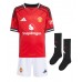 Manchester United Matthijs de Ligt #4 Domáci Detský futbalový dres 2025-26 Krátky Rukáv (+ trenírky)